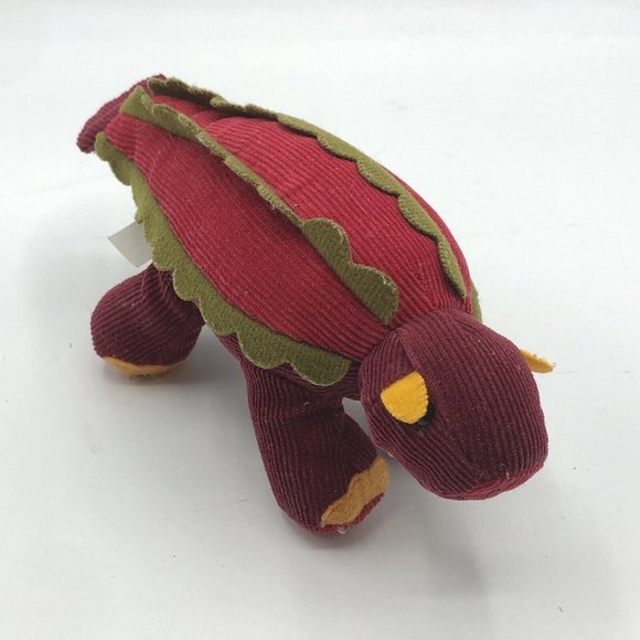 Gund Aaah Dinosaur Adam Mini Plush Ankylosaurus Corduroy Red Dino Sound Toy - Picture 5 of 8